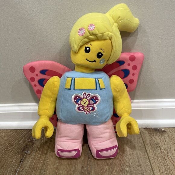 LEGO ICONIC Butterfly Girl with Flowers RARE 12" Plush Figure Character - Picture 2 of 7